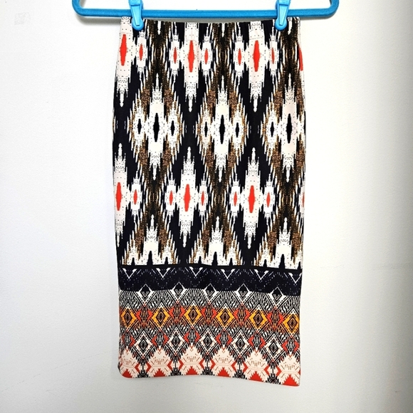 Maeve Anthropologie Iguazu Ikat Print Women's Pencil Skirt Size XS - Picture 3 of 8
